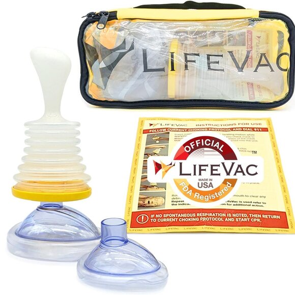 LifeVac Yellow Travel Kit - Portable Suction Rescue Device, First Aid Kit - Picture 1 of 6